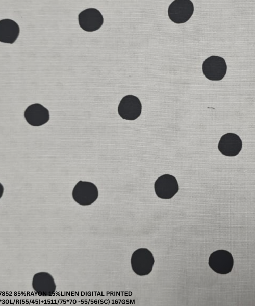 W27852 85%RAYON 15%LINEN DIGITAL PRINTED